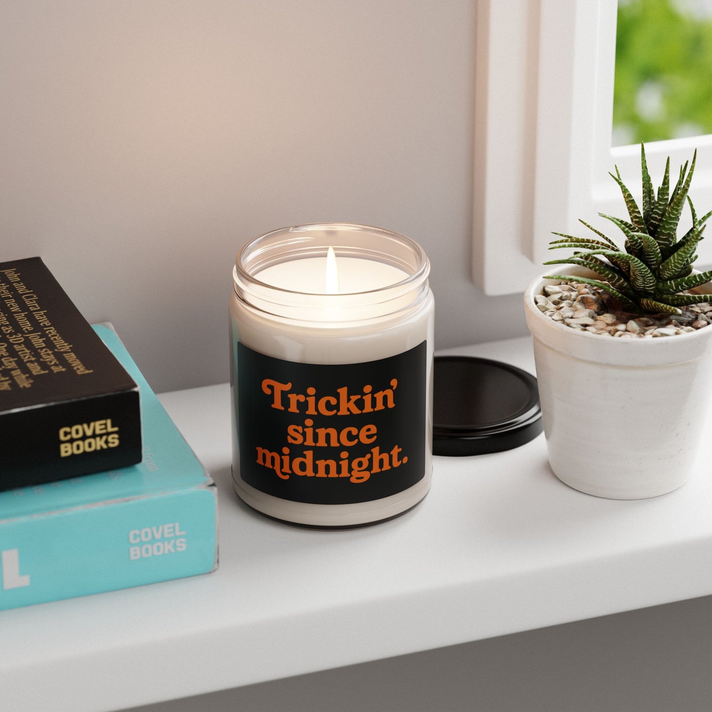 Halloween Scented Candle, Trickin' Since Midnight, Spooky Home Decor, Fall Gift, Autumn Vibes, Candle for Halloween